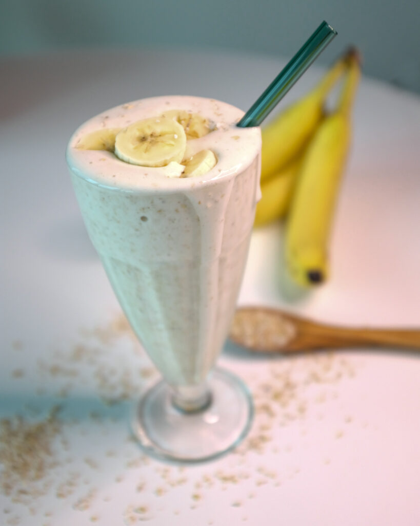 healthy snack banana smoothie