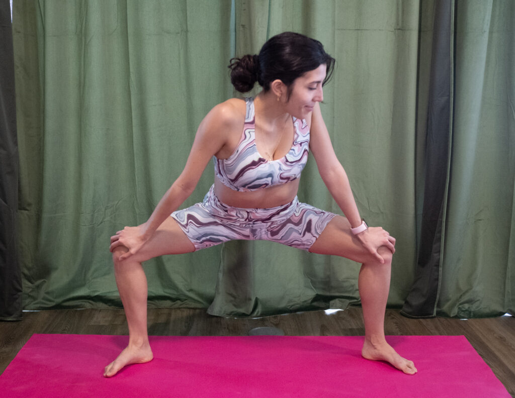 goddess squat stretch