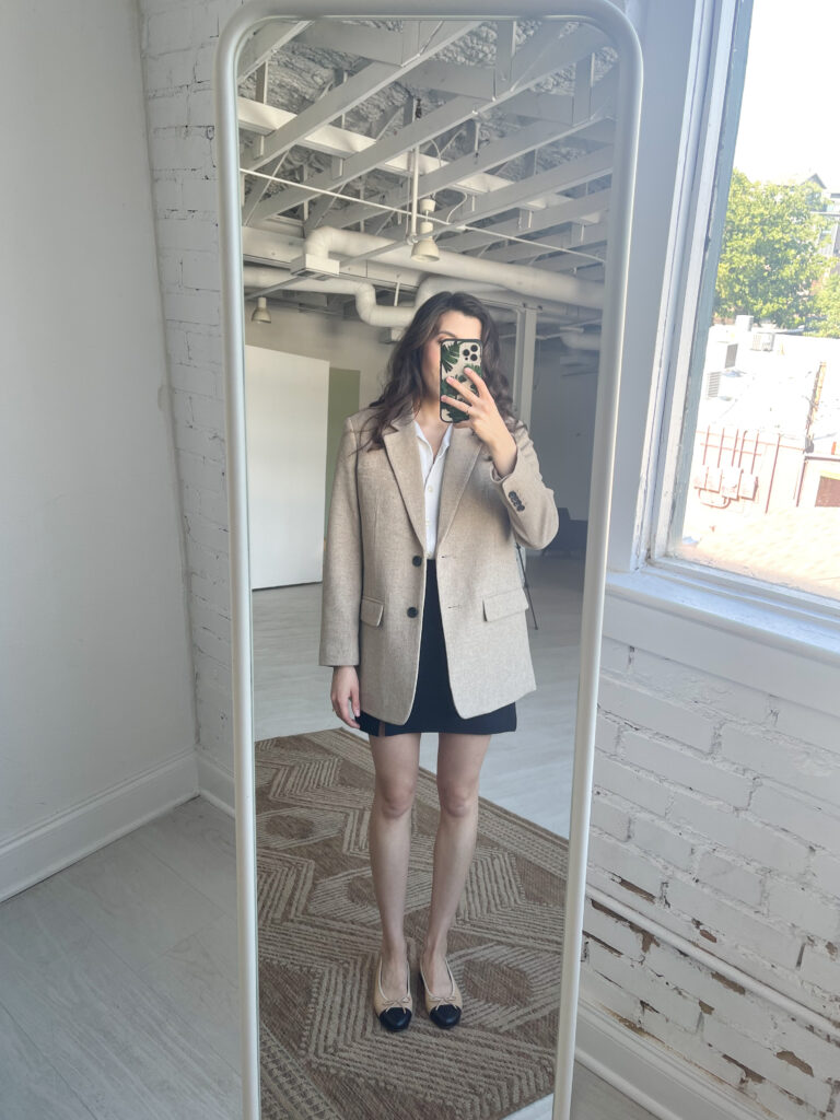 ballet flats office outfit
